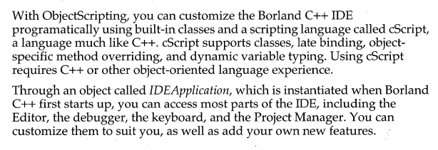 Borland C++ 5 ObjectScripting Programmer's Guide, p. 20